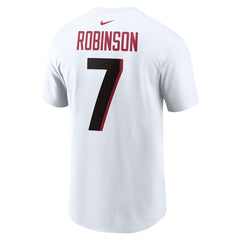 Bijan Robinson Atlanta Falcons Player Name & Number T-Shirt White | Nike for Sale