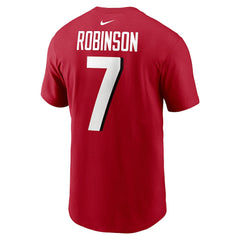 Bijan Robinson Atlanta Falcons Player Name & Number T-Shirt Red | Nike for Sale