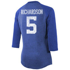 Anthony Richardson Indianapolis Colts Majestic Threads Women's Player Name & Number Tri-Blend 3/4-Sleeve Fitted T-Shirt Royal | NFL