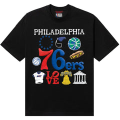 Philadelphia 76ers NBA x MARKET Unisex Claymation T-Shirt Black - NBA