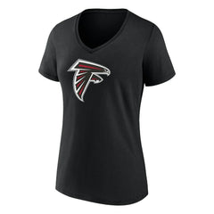 Bijan Robinson Atlanta Falcons Women's Icon Name & Number V-Neck T-Shirt Black | Fanatics