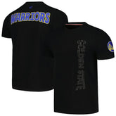 Golden State Warriors FISLL 3D Puff Print Sliced Logo T-Shirt Black - NBA