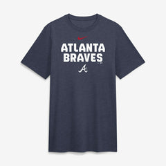 Atlanta Braves Nike Stacked Tri-Blend T-Shirt - MLB