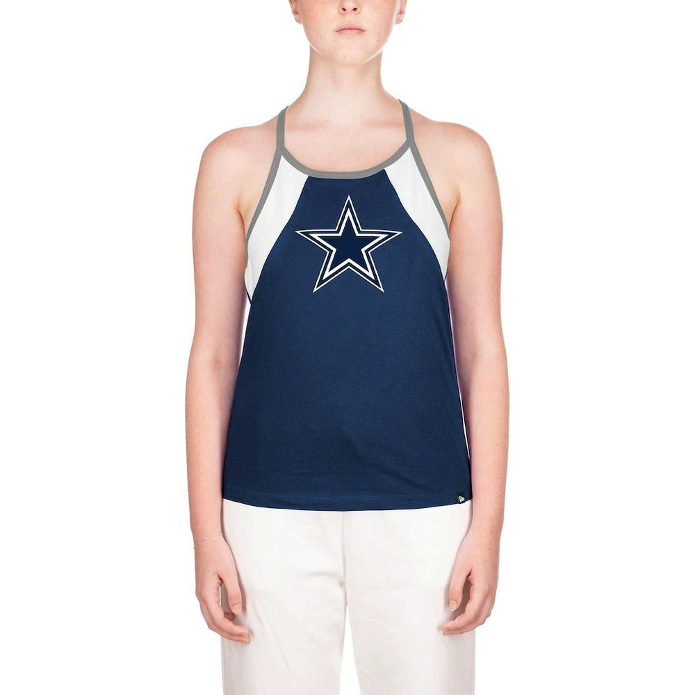 Dallas Cowboys New Era Women's Ribbed Racerback Tank Top Navy | NFL