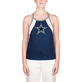 Dallas Cowboys New Era Women's Ribbed Racerback Tank Top Navy | NFL
