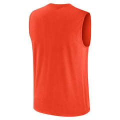 Cleveland Browns Large Logo Lightweight Dri-FIT Muscle Tank Top Orange | Nike for Sale