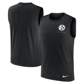 Pittsburgh Steelers Large Logo Lightweight Dri-FIT Muscle Tank Top Black | Nike for Sale