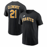 Roberto Clemente Pittsburgh Pirates Nike Cooperstown Collection Name & Number T-Shirt - MLB