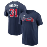 Greg Maddux Atlanta Braves Nike Cooperstown Collection Name & Number T-Shirt - MLB