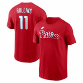 Jimmy Rollins Philadelphia Phillies Nike Cooperstown Collection Name & Number T-Shirt - MLB