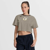 San Diego Padres Nike Women's Cooperstown Collection Striped Cropped T-Shirt - MLB