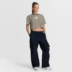 San Diego Padres Nike Women's Cooperstown Collection Striped Cropped T-Shirt - MLB