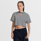 Houston Astros Nike Women's Cooperstown Collection Striped Cropped T-Shirt - MLB
