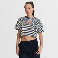 Houston Astros Nike Women's Cooperstown Collection Striped Cropped T-Shirt - MLB