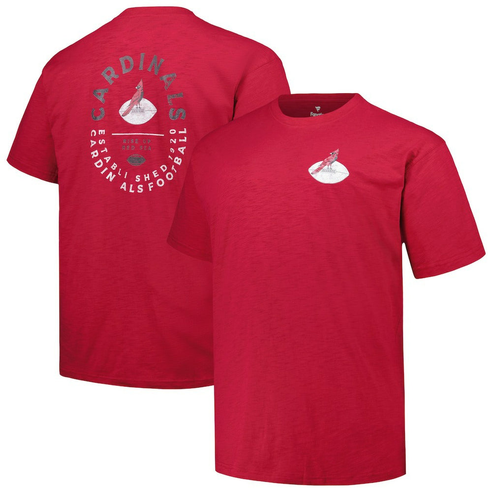 Arizona Cardinals Profile Big & Tall Two-Hit Throwback T-Shirt Cardinal | NFL