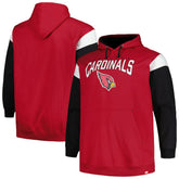 Arizona Cardinals Profile Big & Tall Trench Battle Pullover Hoodie Cardinal | NFL
