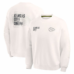 Kansas City Chiefs Oversized Type Play Multi Sweatshirt Cream | Fanatics