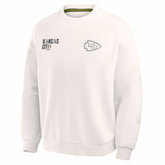 Kansas City Chiefs Oversized Type Play Multi Sweatshirt Cream | Fanatics