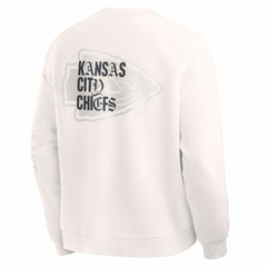 Kansas City Chiefs Oversized Type Play Multi Sweatshirt Cream | Fanatics