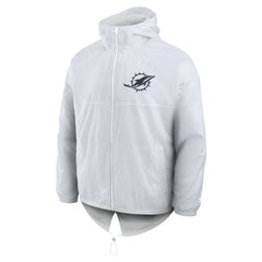 Miami Dolphins Type Play Down Full-Zip Jacket White | Fanatics