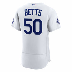 Mookie Betts Los Angeles Dodgers Nike Home Authentic Sponsor Patch Jersey - MLB