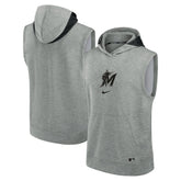 Miami Marlins Nike Authentic Collection Early Work Dri-FIT Sleeveless Hoodie - MLB