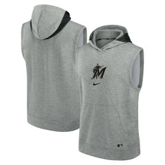 Miami Marlins Nike Authentic Collection Early Work Dri-FIT Sleeveless Hoodie - MLB