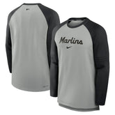 Miami Marlins Nike Authentic Collection Game Time Raglan Performance Long Sleeve T-Shirt - MLB
