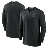 Miami Marlins Nike Authentic Collection Game Time Performance Quarter-Zip Top - MLB
