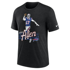 Josh Allen Buffalo Bills Player Graphic T-Shirt Heather Black | Nike for Sale