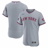 New York Mets Nike Road Sponsor Patch Authentic Jersey - MLB