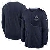 Dallas Cowboys Sideline Coach UV Dri-FIT Long Sleeve Shirt Navy | Nike for Sale