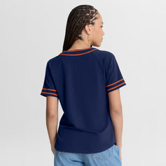 Detroit Tigers Fanatics Women's Diva Race Ahead Raglan V-Neck T-Shirt - MLB