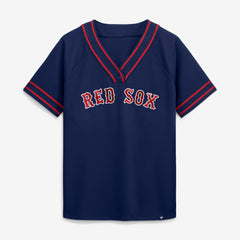 Boston Red Sox Fanatics Women's Diva Race Ahead Raglan V-Neck T-Shirt - MLB
