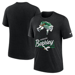 Saquon Barkley Philadelphia Eagles Player Graphic T-Shirt Heather Black | Nike for Sale