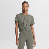 Los Angeles Dodgers Nike Women's One Twist Dri-FIT Cropped T-Shirt - MLB