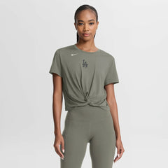 Los Angeles Dodgers Nike Women's One Twist Dri-FIT Cropped T-Shirt - MLB