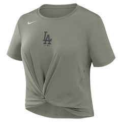 Los Angeles Dodgers Nike Women's One Twist Dri-FIT Cropped T-Shirt - MLB