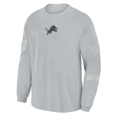 Detroit Lions Oversized Type Play Long Sleeve T-Shirt Gray | Fanatics