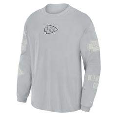 Kansas City Chiefs Oversized Type Play Long Sleeve T-Shirt Gray | Fanatics