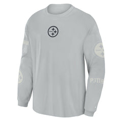 Pittsburgh Steelers Oversized Type Play Long Sleeve T-Shirt Gray | Fanatics