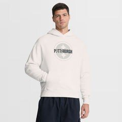 Pittsburgh Steelers Oversized Type Play Location Hoodie Cream | Fanatics
