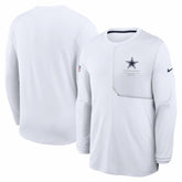 Dallas Cowboys Sideline Coach UV Dri-FIT Long Sleeve Shirt White | Nike for Sale