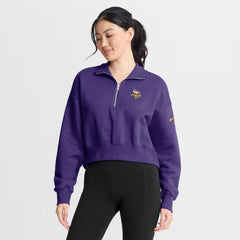 Minnesota Vikings Women's Phoenix Fleece Quarter-Zip Sweatshirt Purple | Nike for Sale