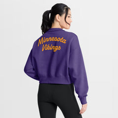 Minnesota Vikings Women's Phoenix Fleece Quarter-Zip Sweatshirt Purple | Nike for Sale