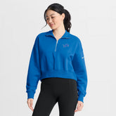 Detroit Lions Women's Phoenix Fleece Quarter-Zip Sweatshirt Blue | Nike for Sale