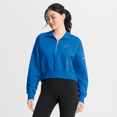 Detroit Lions Women's Phoenix Fleece Quarter-Zip Sweatshirt Blue | Nike for Sale