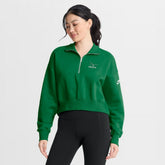 Philadelphia Eagles Women's Phoenix Fleece Quarter-Zip Sweatshirt Kelly Green | Nike for Sale