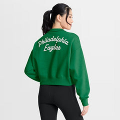 Philadelphia Eagles Women's Phoenix Fleece Quarter-Zip Sweatshirt Kelly Green | Nike for Sale