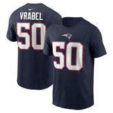 Mike Vrabel New England Patriots Retired Player Name & Number T-Shirt Navy | Nike for Sale